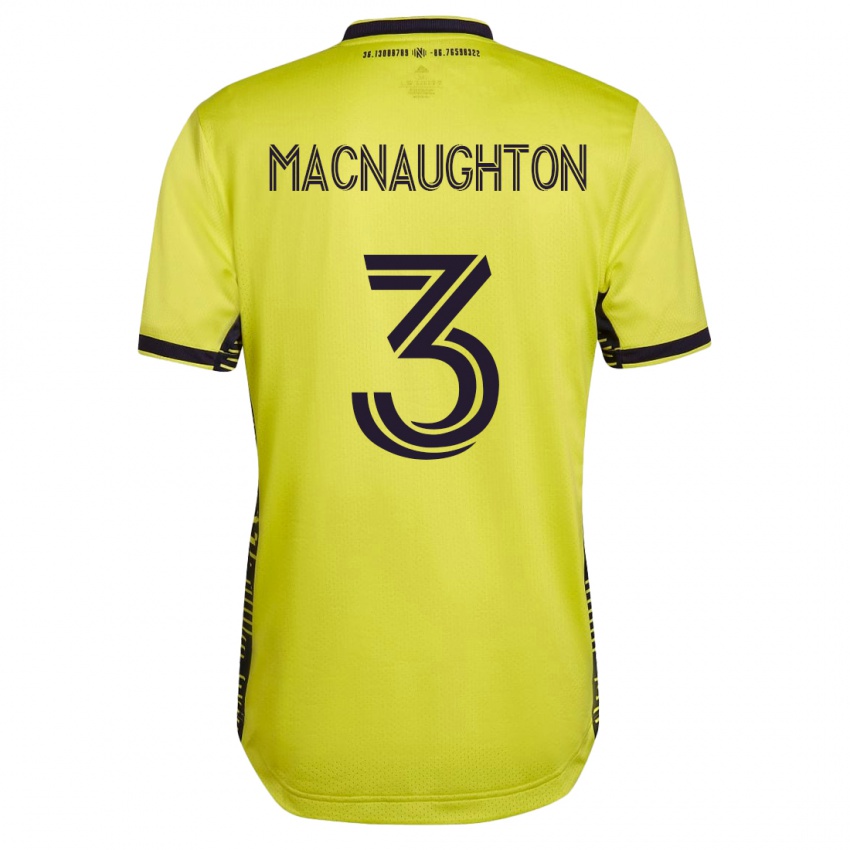 Dames Lukas Macnaughton #3 Geel Thuisshirt Thuistenue 2023/24 T-Shirt