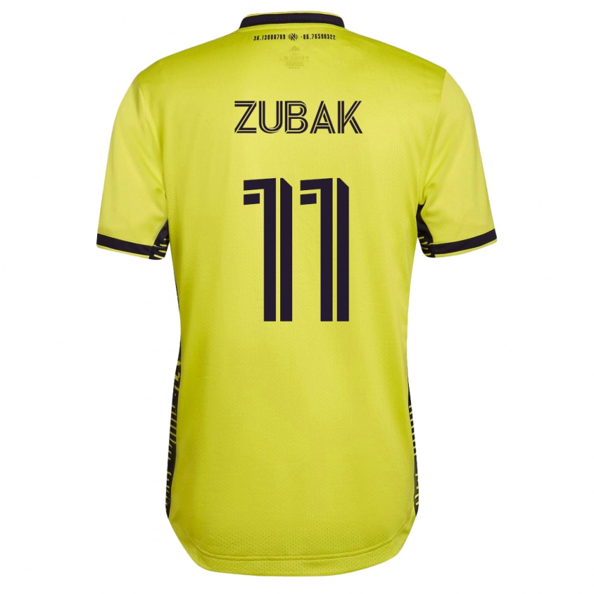 Dames Ethan Zubak #11 Geel Thuisshirt Thuistenue 2023/24 T-Shirt