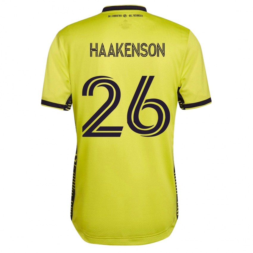 Dames Luke Haakenson #26 Geel Thuisshirt Thuistenue 2023/24 T-Shirt