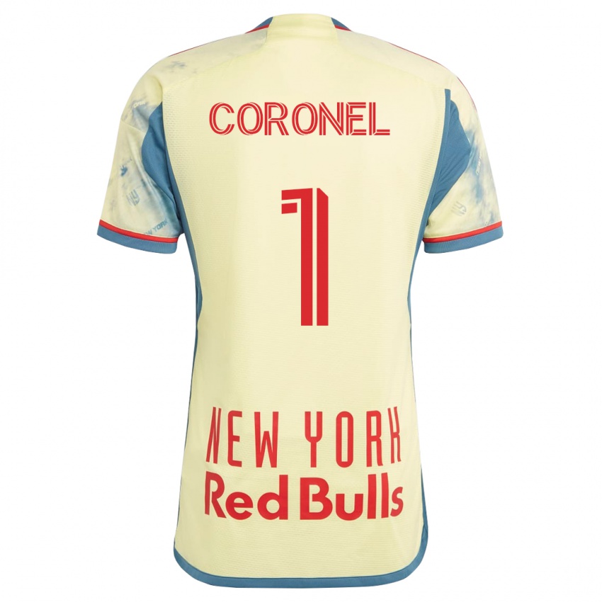 Dames Carlos Coronel #1 Geel Thuisshirt Thuistenue 2023/24 T-Shirt