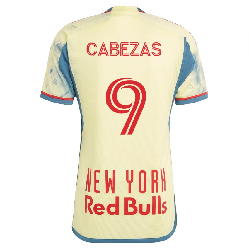 Dames Jorge Cabezas #9 Geel Thuisshirt Thuistenue 2023/24 T-Shirt