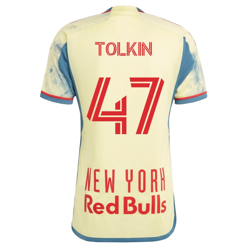 Dames John Tolkin #47 Geel Thuisshirt Thuistenue 2023/24 T-Shirt