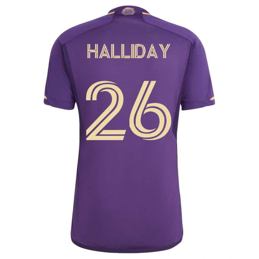 Dames Michael Halliday #26 Viooltje Thuisshirt Thuistenue 2023/24 T-Shirt