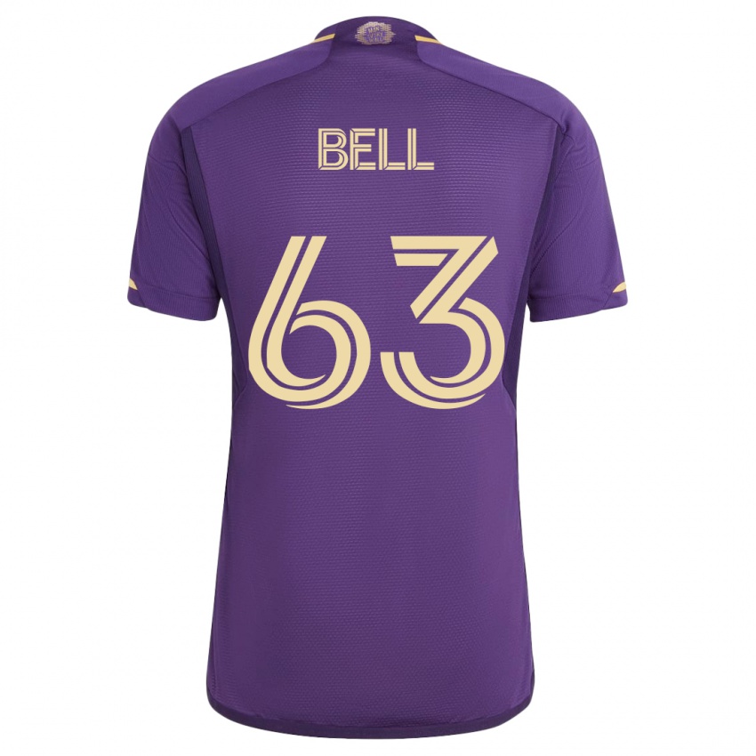 Dames Dominic Bell #63 Viooltje Thuisshirt Thuistenue 2023/24 T-Shirt