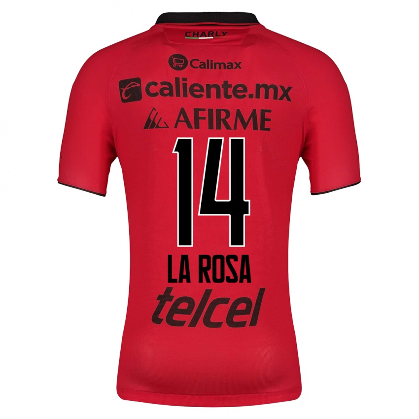 Dames Joselyn De La Rosa #14 Rood Thuisshirt Thuistenue 2023/24 T-Shirt