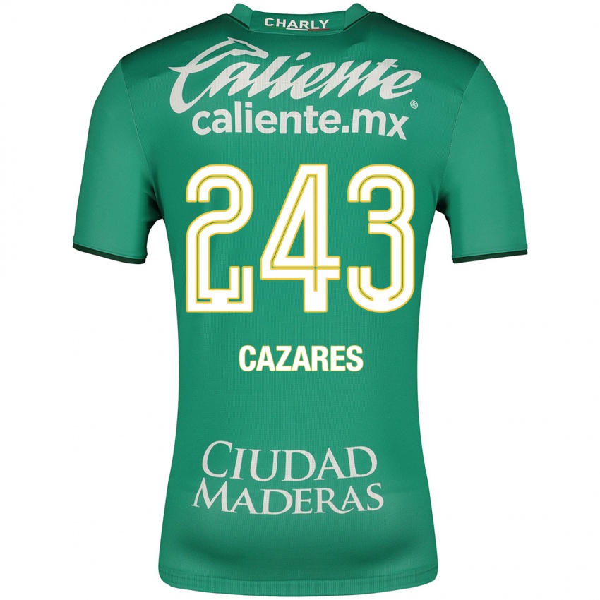 Dames Juan Cázares #243 Groente Thuisshirt Thuistenue 2023/24 T-Shirt