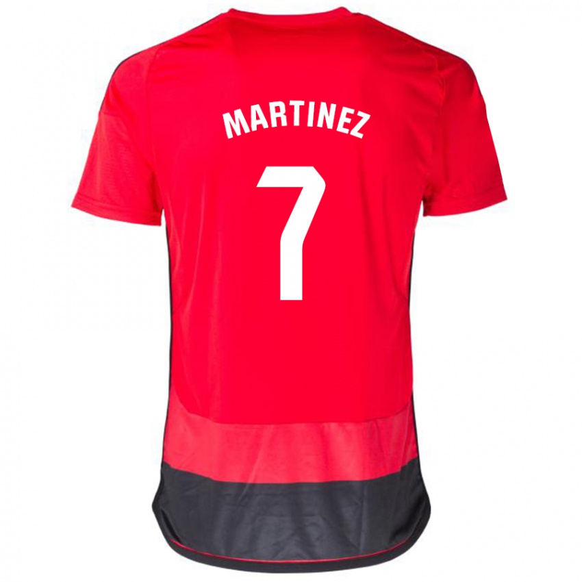 Dames Gabri Martínez #7 Rood Zwart Thuisshirt Thuistenue 2023/24 T-Shirt