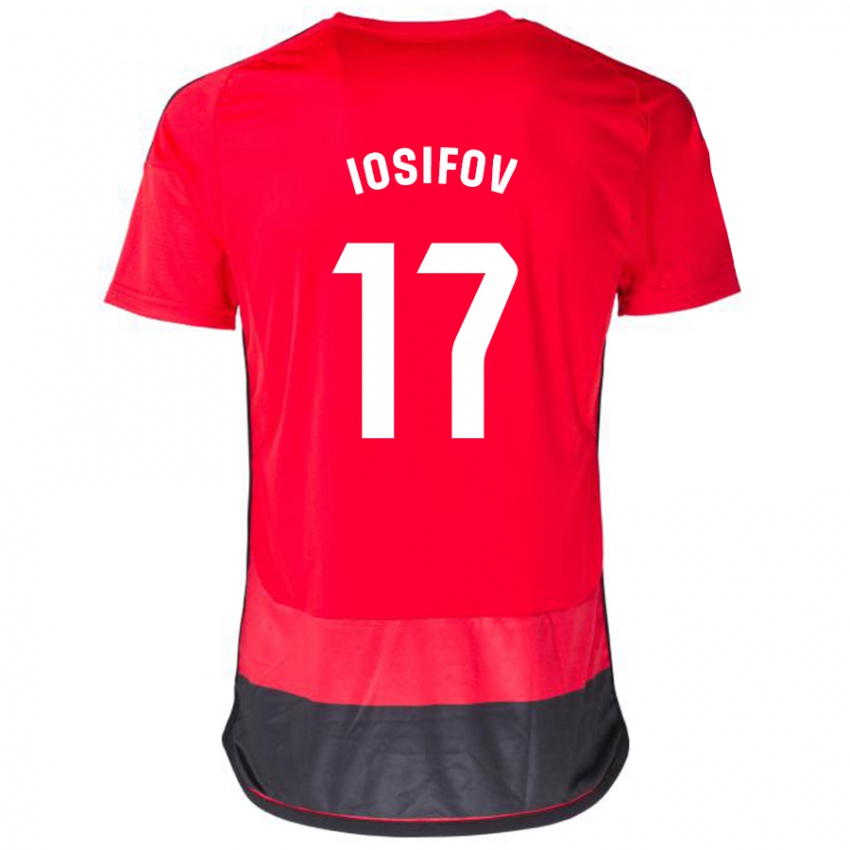 Dames Nikita Iosifov #17 Rood Zwart Thuisshirt Thuistenue 2023/24 T-Shirt