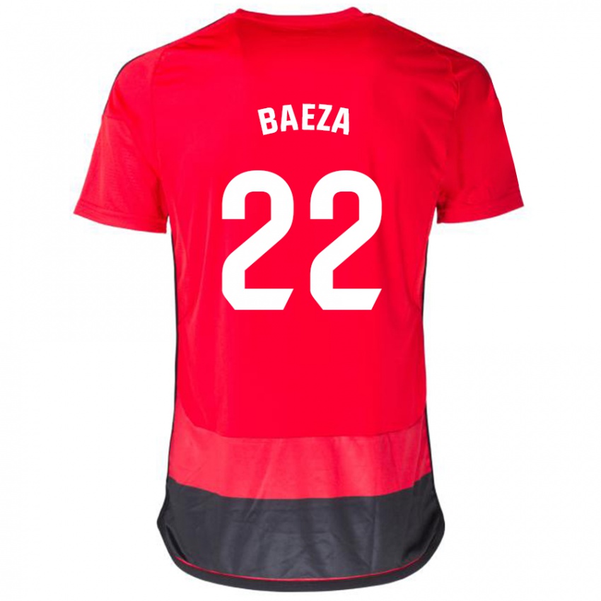 Dames Miguel Baeza #22 Rood Zwart Thuisshirt Thuistenue 2023/24 T-Shirt
