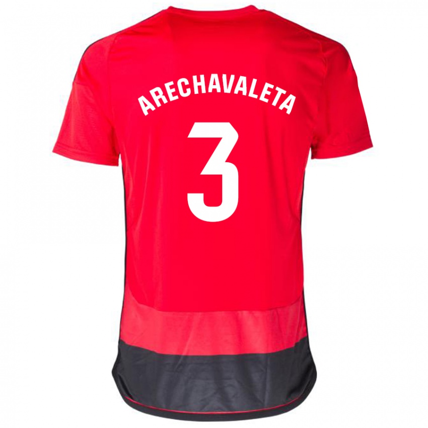 Dames Jorge Arechavaleta #3 Rood Zwart Thuisshirt Thuistenue 2023/24 T-Shirt