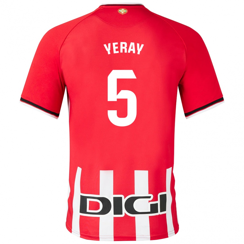 Dames Yeray Alvarez #5 Rood Thuisshirt Thuistenue 2023/24 T-Shirt
