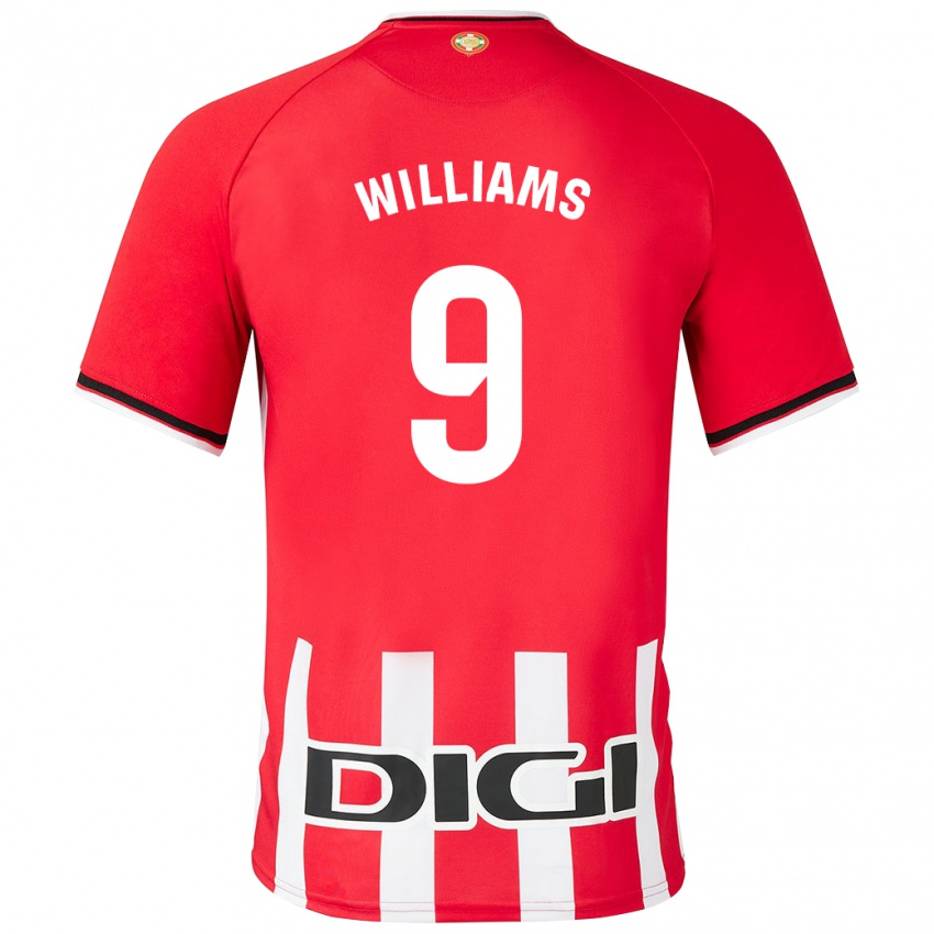 Dames Inaki Williams #9 Rood Thuisshirt Thuistenue 2023/24 T-Shirt