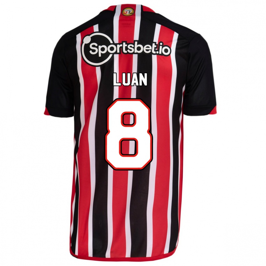 Dames Luan #8 Blauw Rood Uitshirt Uittenue 2023/24 T-Shirt