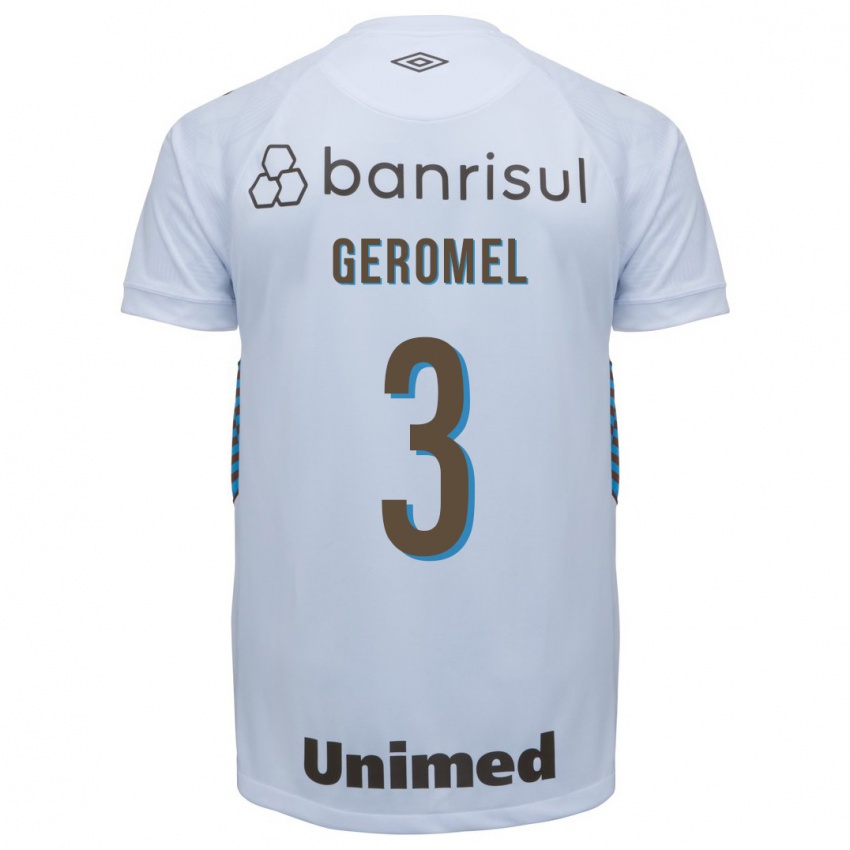 Dames Pedro Geromel #3 Wit Uitshirt Uittenue 2023/24 T-Shirt