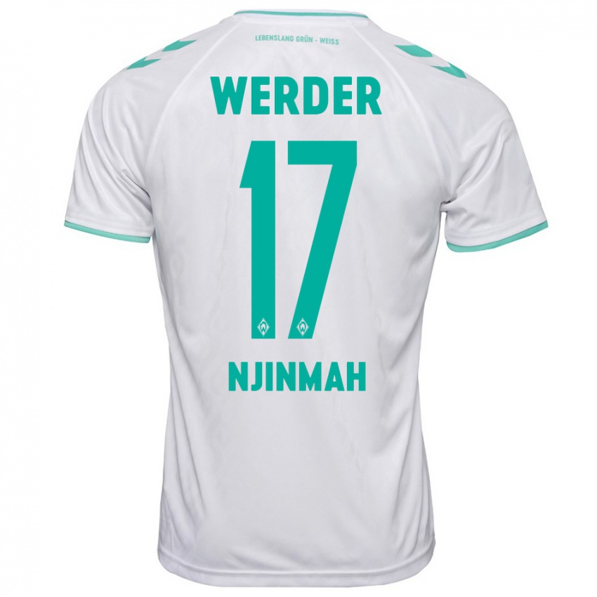 Dames Justin Njinmah #17 Wit Uitshirt Uittenue 2023/24 T-Shirt