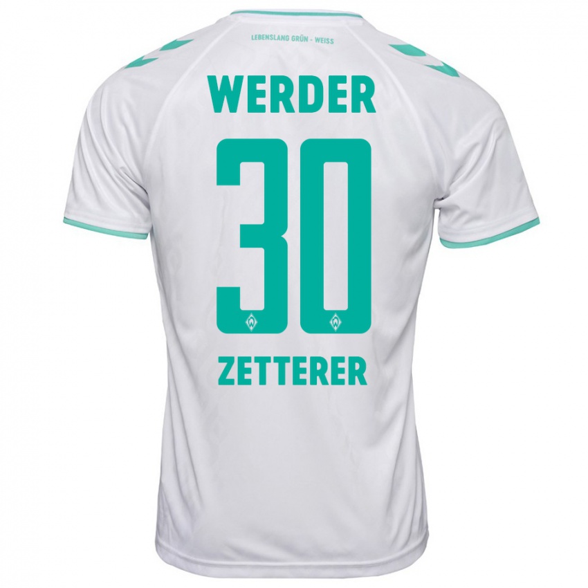 Dames Michael Zetterer #30 Wit Uitshirt Uittenue 2023/24 T-Shirt