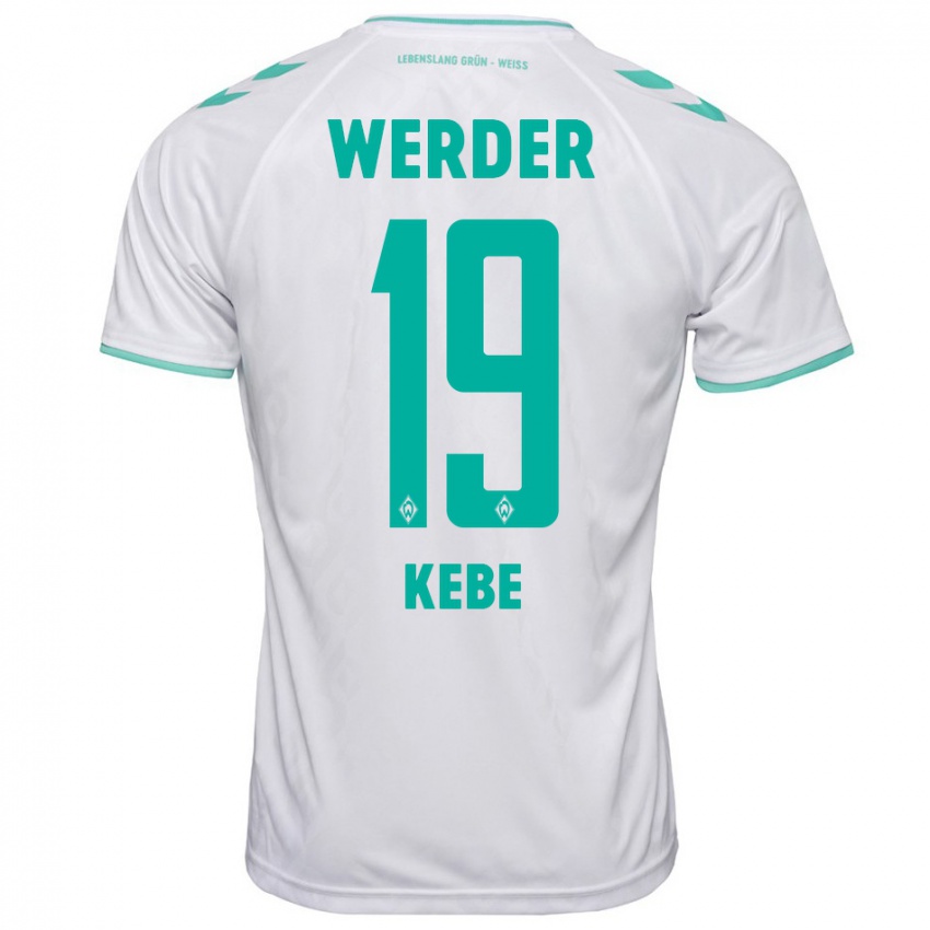 Dames David Kébé #19 Wit Uitshirt Uittenue 2023/24 T-Shirt