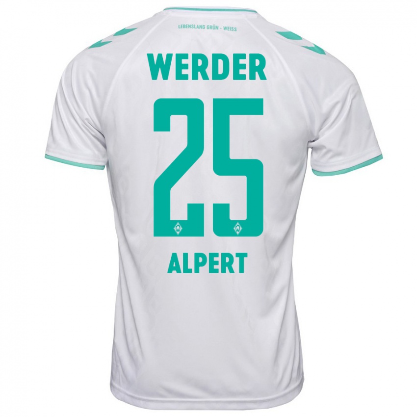 Dames Marvin Alpert #25 Wit Uitshirt Uittenue 2023/24 T-Shirt