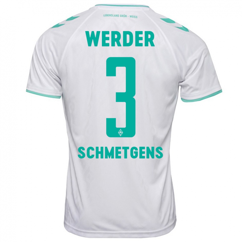 Dames Mick Schmetgens #3 Wit Uitshirt Uittenue 2023/24 T-Shirt