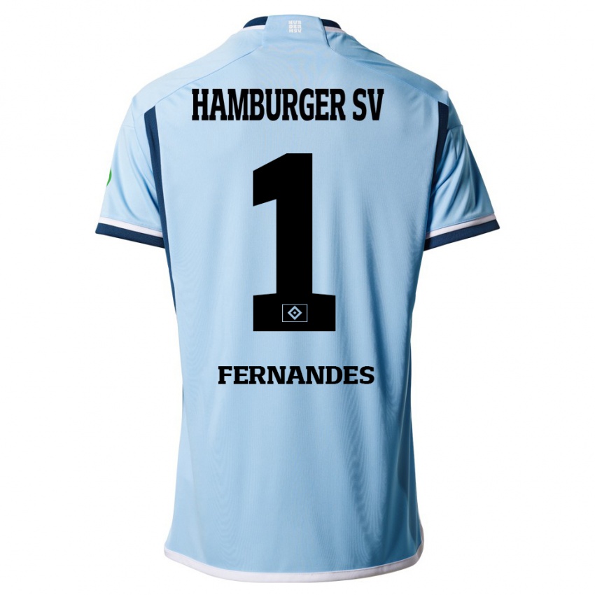 Dames Daniel Heuer Fernandes #1 Blauw Uitshirt Uittenue 2023/24 T-Shirt