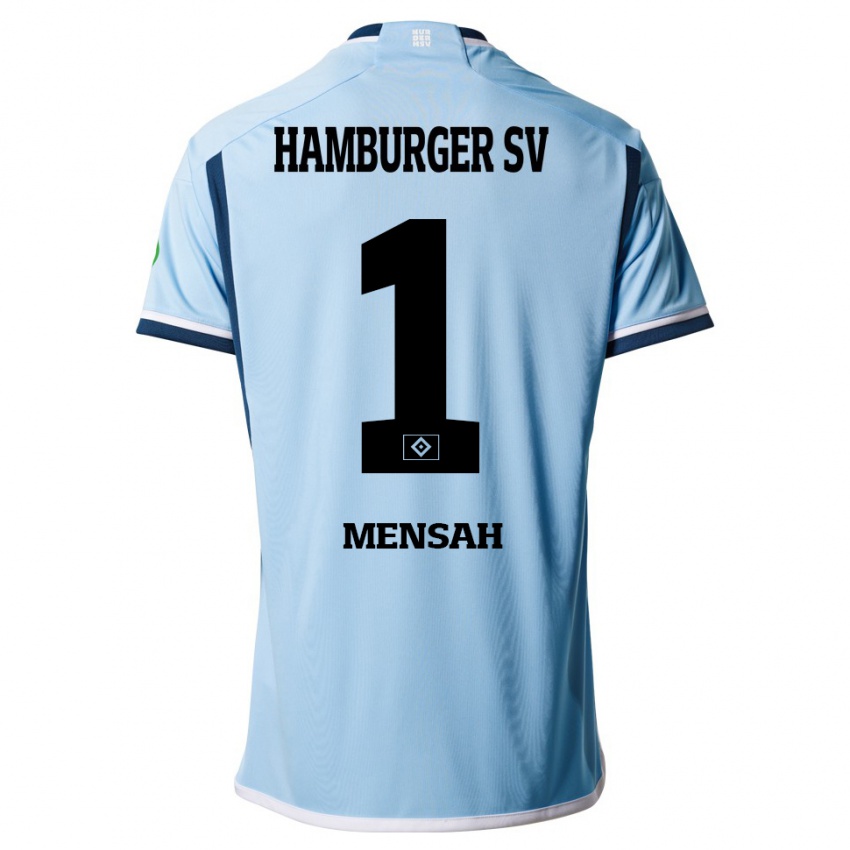 Dames Steven Mensah #1 Blauw Uitshirt Uittenue 2023/24 T-Shirt