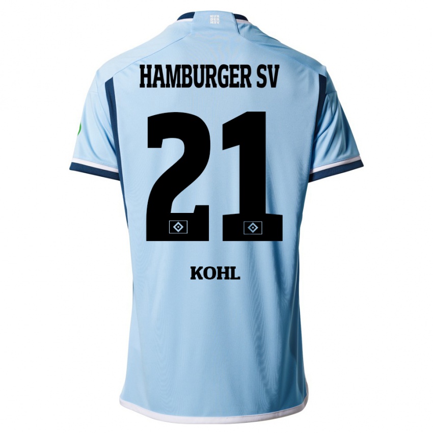 Dames Ohene Köhl #21 Blauw Uitshirt Uittenue 2023/24 T-Shirt
