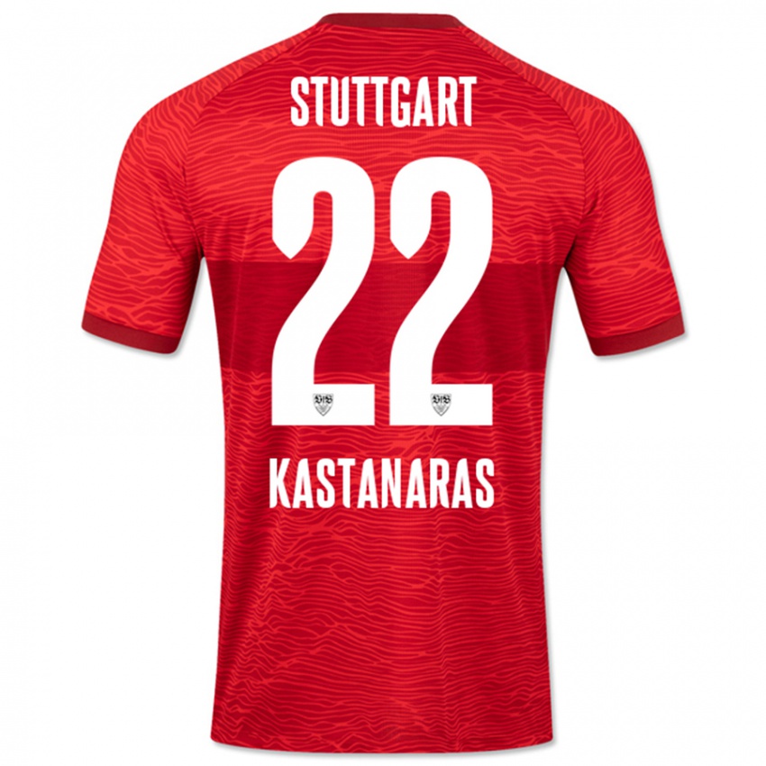 Dames Thomas Kastanaras #22 Rood Uitshirt Uittenue 2023/24 T-Shirt