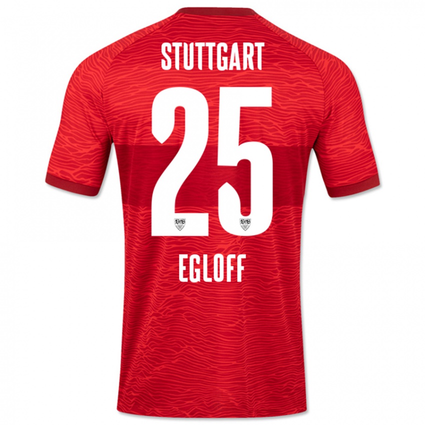 Dames Lilian Egloff #25 Rood Uitshirt Uittenue 2023/24 T-Shirt