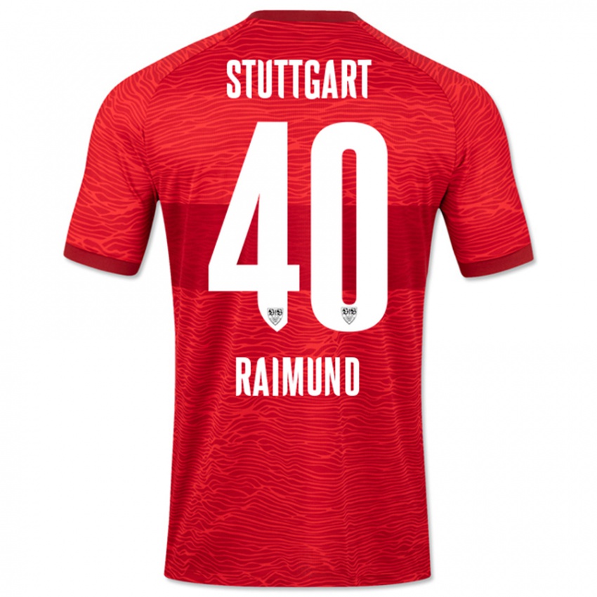 Dames Luca Raimund #40 Rood Uitshirt Uittenue 2023/24 T-Shirt