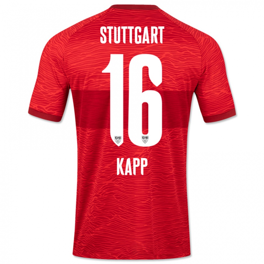 Dames Patrick Kapp #16 Rood Uitshirt Uittenue 2023/24 T-Shirt