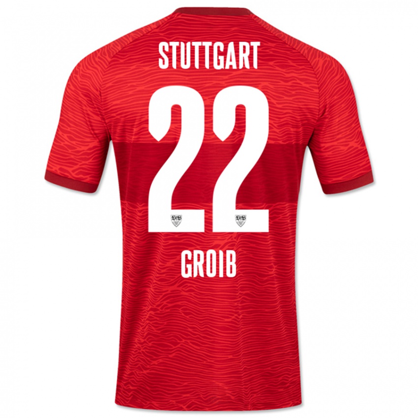 Dames Alexander Groiß #22 Rood Uitshirt Uittenue 2023/24 T-Shirt