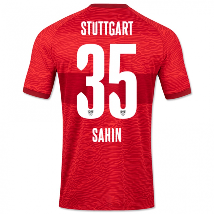 Dames Mehmet Sahin #35 Rood Uitshirt Uittenue 2023/24 T-Shirt