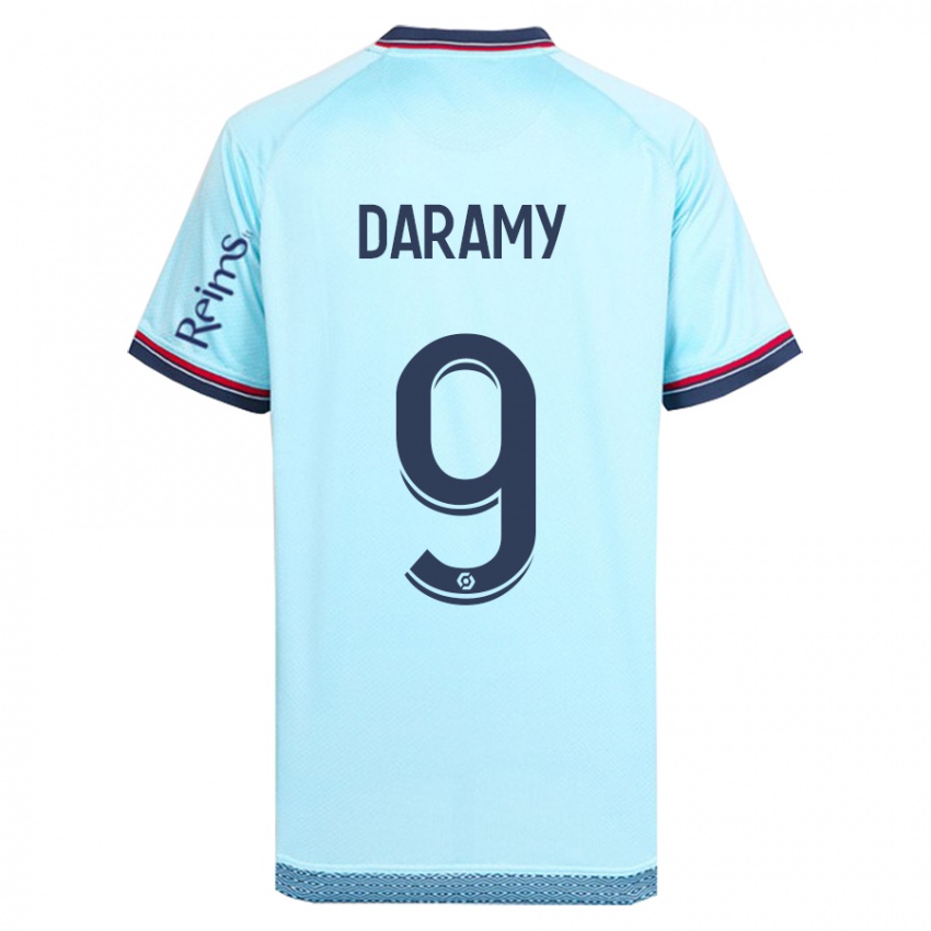 Dames Mohamed Daramy #9 Hemelsblauw Uitshirt Uittenue 2023/24 T-Shirt