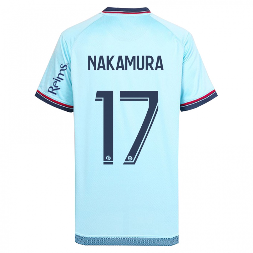 Dames Keito Nakamura #17 Hemelsblauw Uitshirt Uittenue 2023/24 T-Shirt