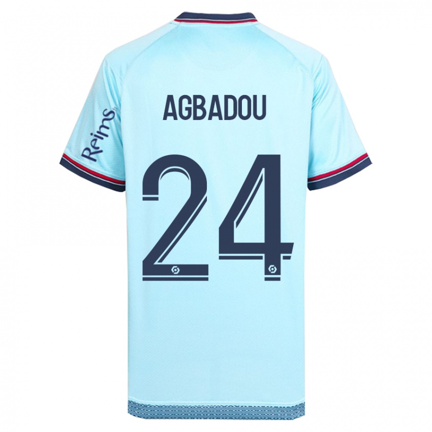 Dames Emmanuel Agbadou #24 Hemelsblauw Uitshirt Uittenue 2023/24 T-Shirt