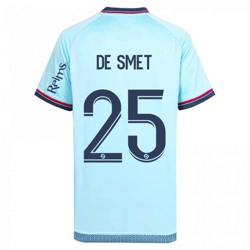 Dames Thibault De Smet #25 Hemelsblauw Uitshirt Uittenue 2023/24 T-Shirt