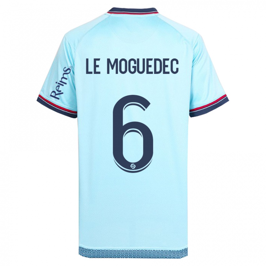 Dames Anaële Le Moguédec #6 Hemelsblauw Uitshirt Uittenue 2023/24 T-Shirt