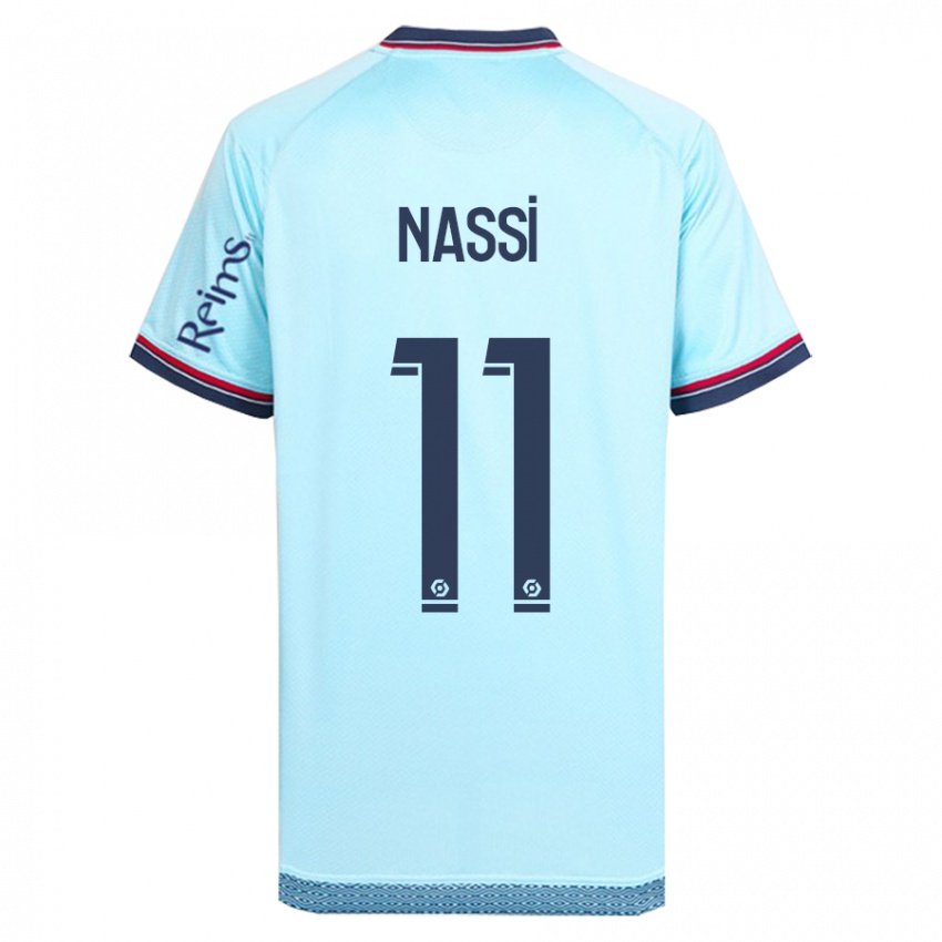 Dames Jade Nassi #11 Hemelsblauw Uitshirt Uittenue 2023/24 T-Shirt