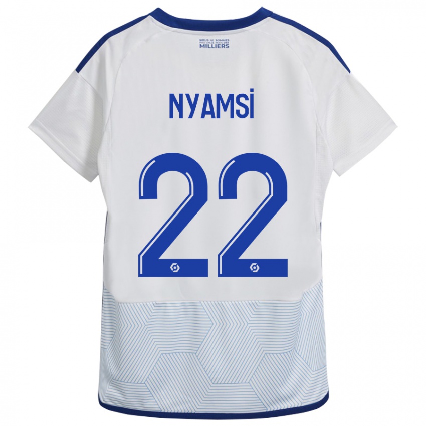 Dames Gerzino Nyamsi #22 Wit Uitshirt Uittenue 2023/24 T-Shirt