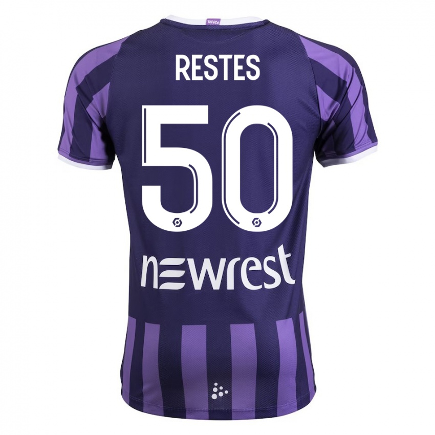 Dames Guillaume Restes #50 Paars Uitshirt Uittenue 2023/24 T-Shirt