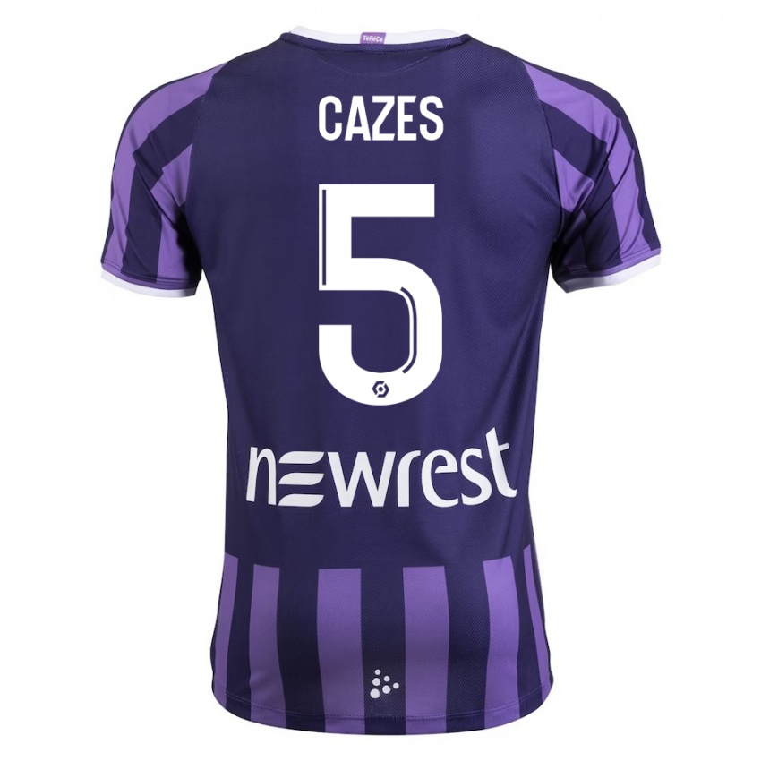 Dames Manon Cazes #5 Paars Uitshirt Uittenue 2023/24 T-Shirt