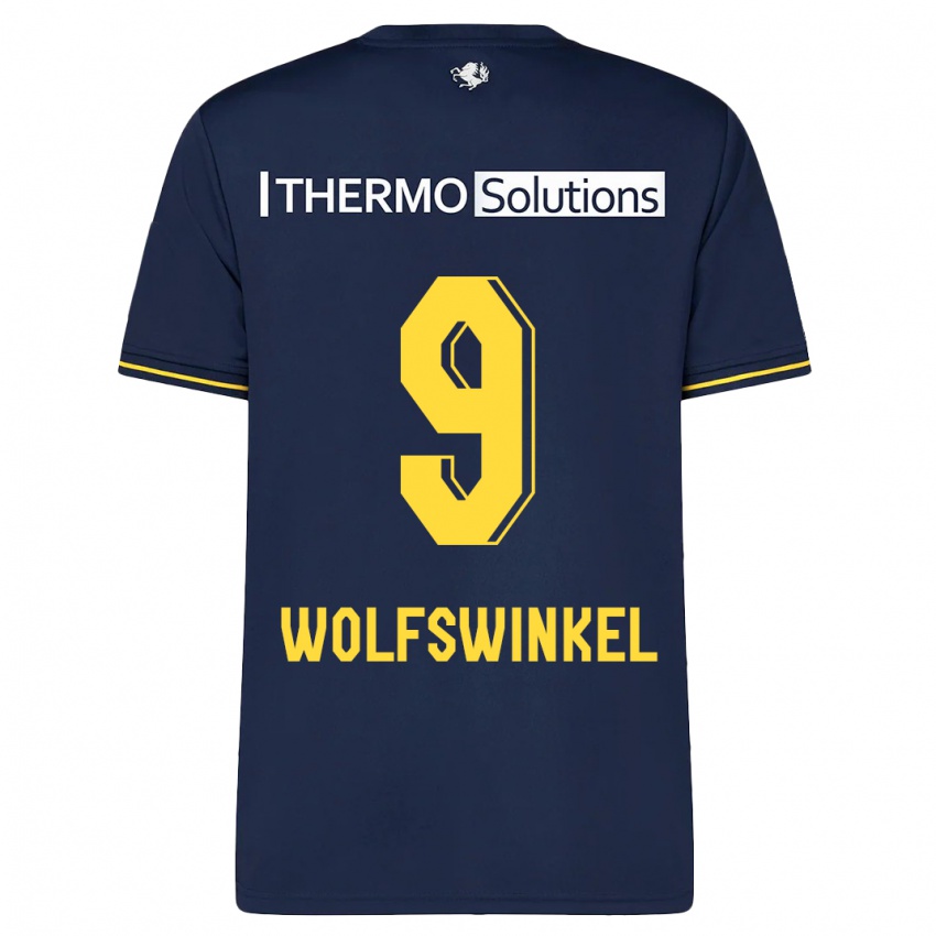 Dames Ricky Van Wolfswinkel #9 Marine Uitshirt Uittenue 2023/24 T-Shirt