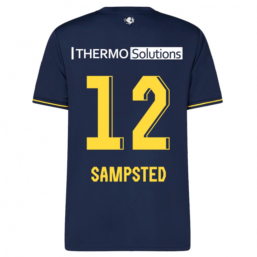 Dames Alfons Sampsted #12 Marine Uitshirt Uittenue 2023/24 T-Shirt