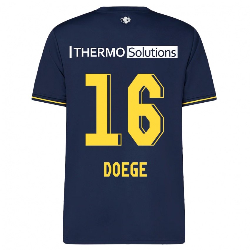 Dames Leonie Doege #16 Marine Uitshirt Uittenue 2023/24 T-Shirt