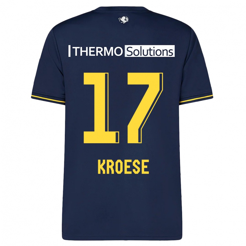 Dames Fieke Kroese #17 Marine Uitshirt Uittenue 2023/24 T-Shirt