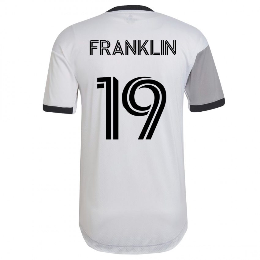 Dames Kobe Franklin #19 Wit Uitshirt Uittenue 2023/24 T-Shirt