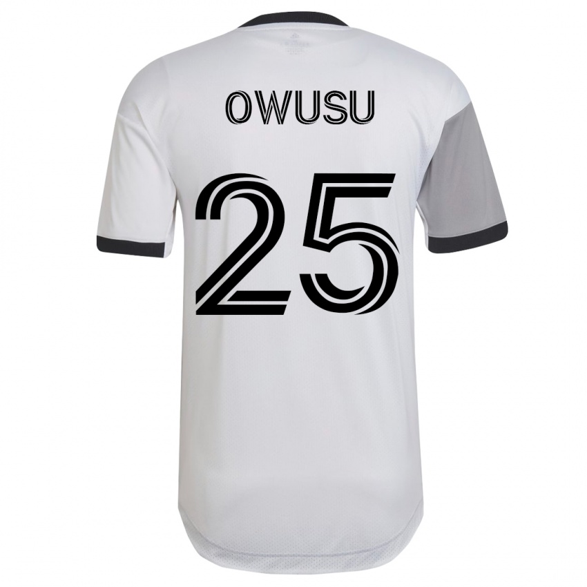 Dames Prince Osei Owusu #25 Wit Uitshirt Uittenue 2023/24 T-Shirt