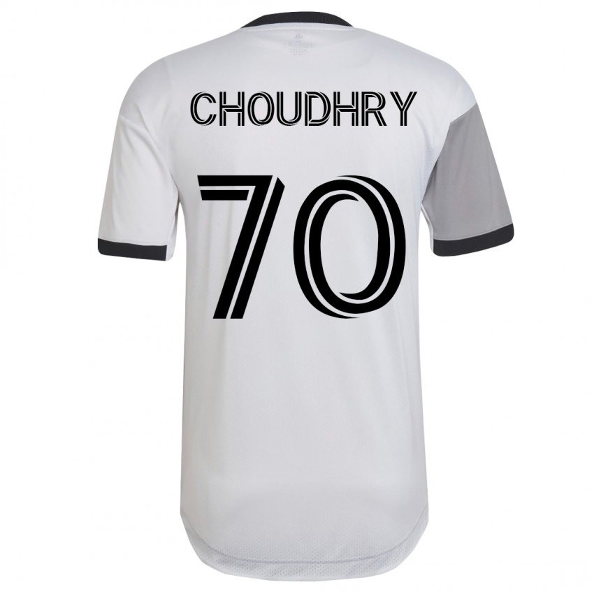 Dames Benjamin Choudhry #70 Wit Uitshirt Uittenue 2023/24 T-Shirt