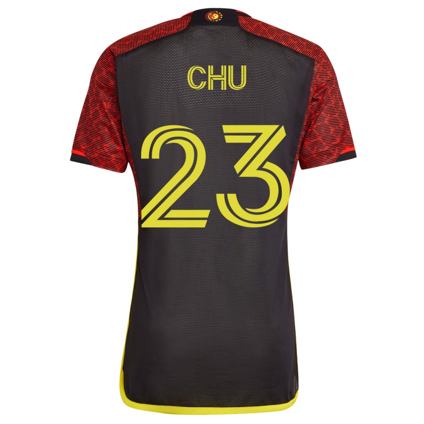 Dames Leo Chu #23 Oranje Uitshirt Uittenue 2023/24 T-Shirt