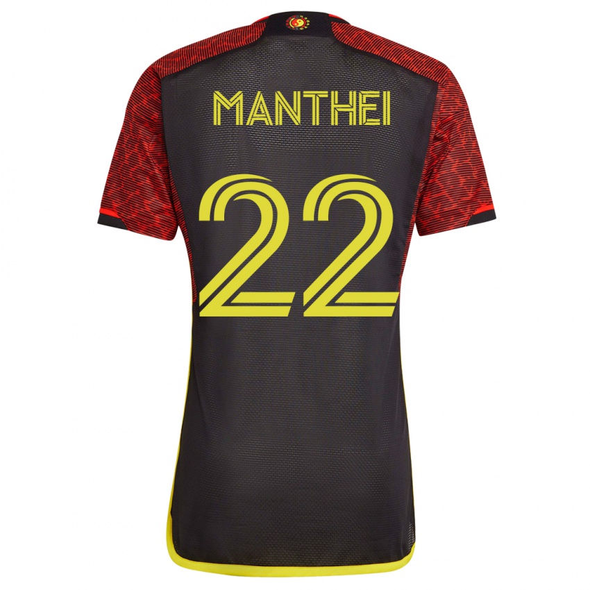 Dames Leahi Manthei #22 Oranje Uitshirt Uittenue 2023/24 T-Shirt